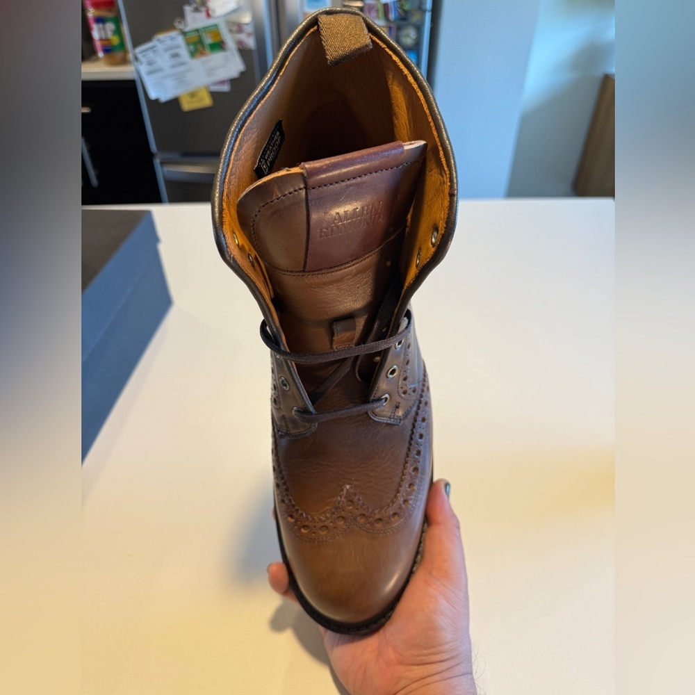 ALLEN EDMONDS - Chapman Weatherproof Wingtip Boot - Men’s Size 12 Wide - NWT - Picture 7 of 16